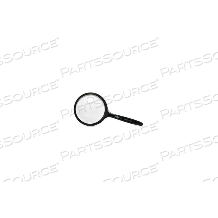 HAND-HELD MAGNIFIER, 2X MAGNIFICATION WITH 4X INSET, 3.5" DIAMETER LENS, ACRYLIC by Sparco Products
