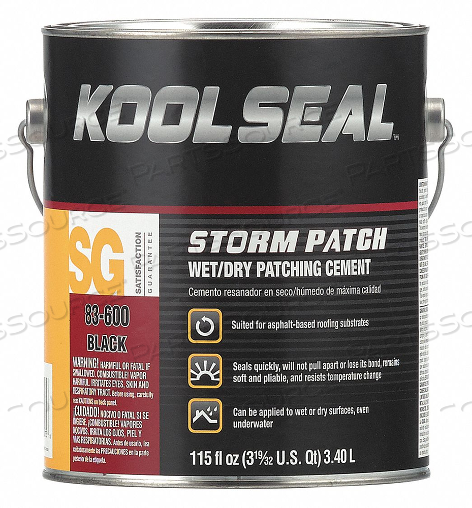 ROOF REPAIR BLACK 1 GAL 10 TO 15 SQ. FT. by Kool Seal ROOF REPAIR BLACK 1 GAL 10 TO 15 SQ. FT. by Kool Seal