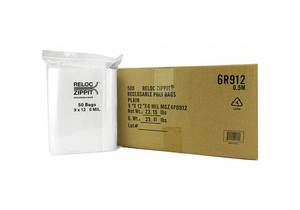 RECLOSABLE BAG STANDARD LDPE SEAL PK500 by Reloc Zippit