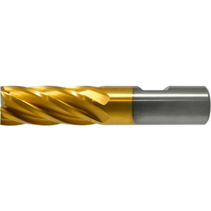 HGC-4C-TN HSS-COBALT 4-FLUTE TIN SQUARE SINGLE END MILL, 1/2" X 1/2" X 1-1/4" X 3-1/4" by Cle-Line HGC-4C-TN HSS-COBALT 4-FLUTE TIN SQUARE SINGLE END MILL, 1/2" X 1/2" X 1-1/4" X 3-1/4" by Cle-Line