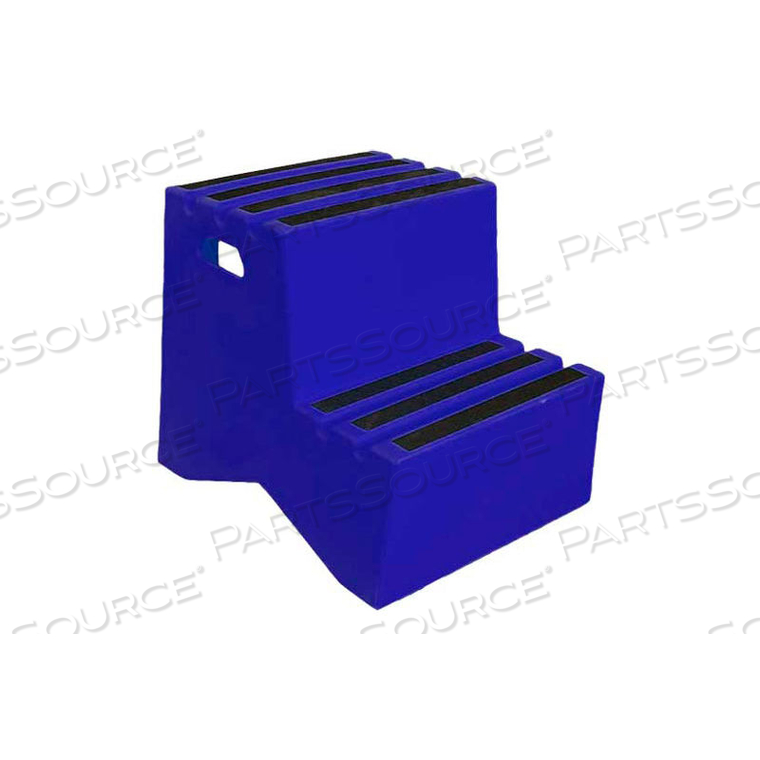 2 STEP PLASTIC STEP STAND - BLUE 21"W X 24-1/2"D X 19-1/2"H by US Roto Molding 2 STEP PLASTIC STEP STAND - BLUE 21"W X 24-1/2"D X 19-1/2"H by US Roto Molding