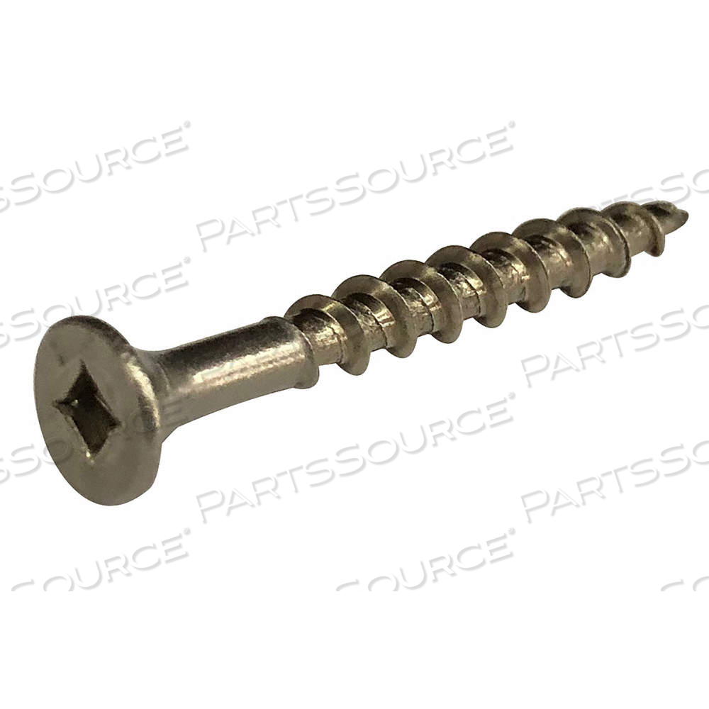 DECK SCREW, #10 SIZE, 3 1/2 IN LG, 18-8 STAINLESS STEEL, PLAIN, FLAT, SQUARE by Approved Vendor DECK SCREW, #10 SIZE, 3 1/2 IN LG, 18-8 STAINLESS STEEL, PLAIN, FLAT, SQUARE by Approved Vendor