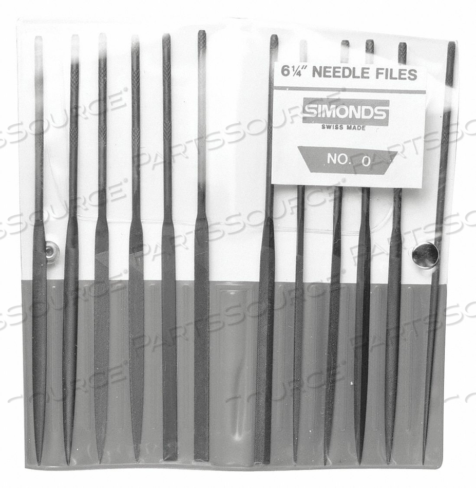 NEEDLE FILE SET 5-1/2IN.L SWISS 12 PCS. by Simonds