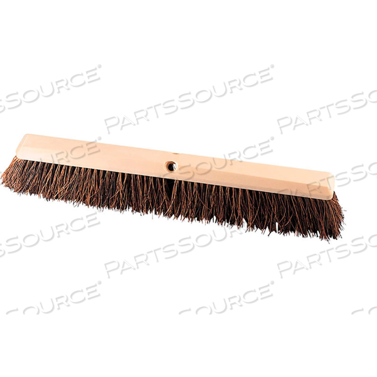 MILWAUKEE DUSTLESS 18"W HEAVY-DUTY PUSH BROOM HEAD WITH NATURAL PALMYRA BRISTLES AND WOOD FRAME by Gordon Brush Mfg. Co., Inc.
