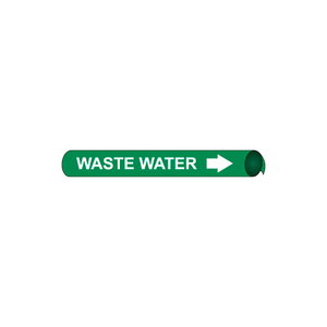 PRECOILED AND STRAP-ON PIPE MARKER - WASTE WATER by National Marker Company