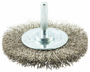 Norton 66252838972 Gemini Crimped Stainless Steel Wire Wheel Brush, 3 in Dia, 1/4 in Shank