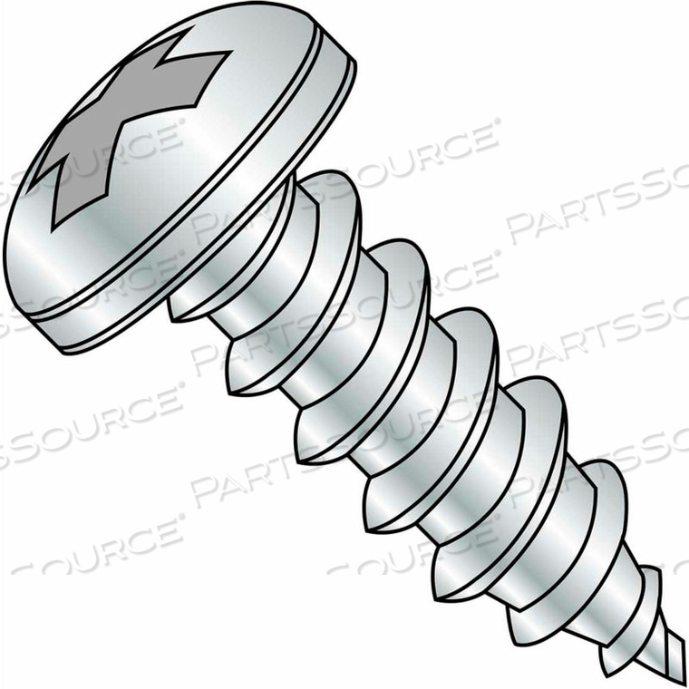 #6 X 3/8 PHILLIPS PAN SELF TAPPING SCREW TYPE AB FULLY THREADED ZINC BAKE - PKG OF 10000 by Kanebridge Corporation