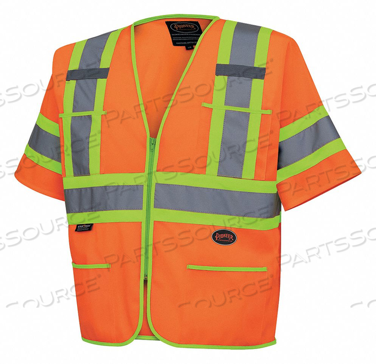 SLEEVED VEST POLYESTER HI-VIS ORANGE 2XL 