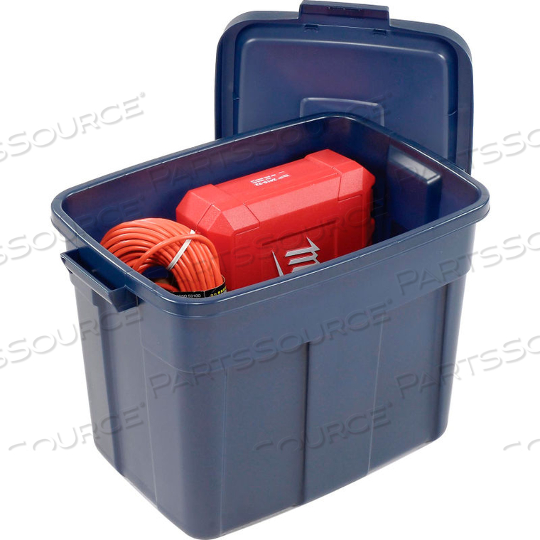 ROUGHNECK TOTE 18 GALLON 23-7/8 X 15-7/8 X 16-3/8 DARK INDIGO METALLIC by United Solutions ROUGHNECK TOTE 18 GALLON 23-7/8 X 15-7/8 X 16-3/8 DARK INDIGO METALLIC by United Solutions