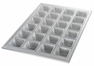 SQUARE MUFFIN PAN 24 MOULDS by Chicago Metallic