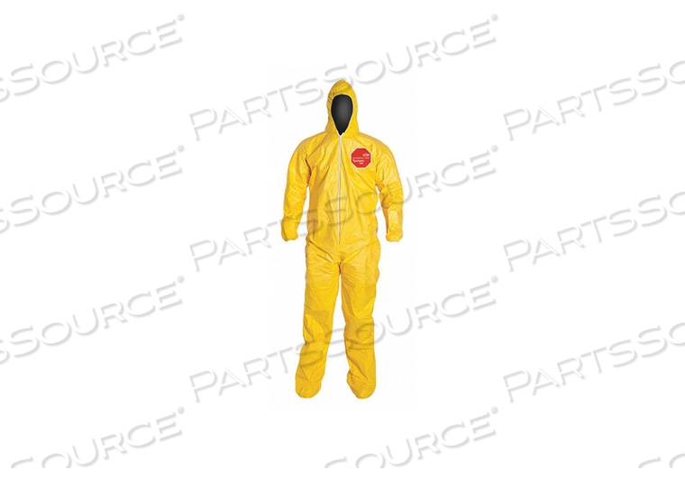 D2255 HOODED COVERALL SOCK BOOT YELLW 5XL PK12 by DuPont