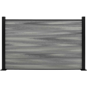 FULL COMPOSITE 6'WX 4'H OXFORD GREY ALUMINUM/COMPOSITE HORIZONTAL FENCE- STARTER SECTION-SURFACE MT by Jewett Cameron Companies