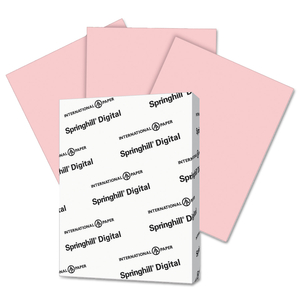 DIGITAL VELLUM BRISTOL COLOR COVER, 67 LB BRISTOL WEIGHT, 8.5 X 11, PINK, 250/PACK by Springhill