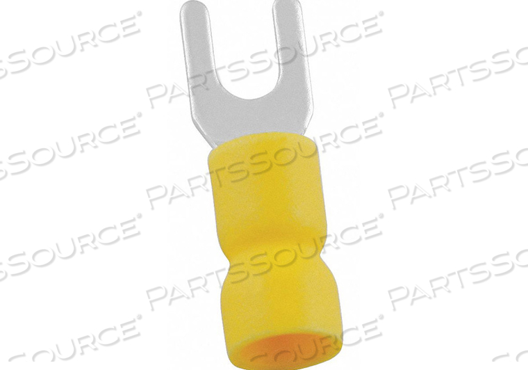 FORK TERMINAL BLOCK #8 STUD YELLOW PK50 by Power First FORK TERMINAL BLOCK #8 STUD YELLOW PK50 by Power First