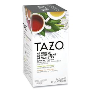 ASSORTED TEA BAGS, THREE EACH FLAVOR, 24/BOX by Tazo