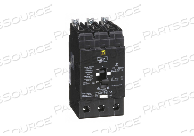 CIRCUIT BREAKER 90A BOLT ON 277/480V 3P by Square D CIRCUIT BREAKER 90A BOLT ON 277/480V 3P by Square D