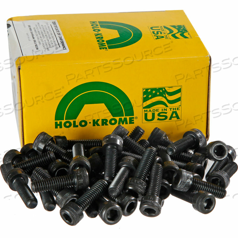 6-32 X 1" SOCKET CAP SCREW - STEEL - BLACK OXIDE - UNC - PKG OF 100 - USA - HOLO-KROME 