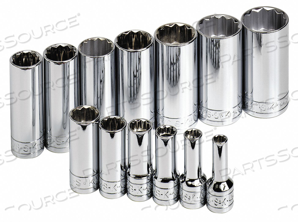SOCKET SET SAE 3/8 IN DR 13 PC by SK Professional Tools