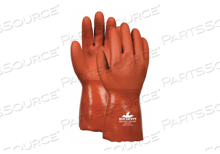 CHEMICAL GLOVES 3XL 12IN. L RED PVC PK12 by MCR Safety