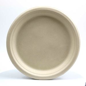 ECO-FRIENDLY ROUND PLATES, 10", WHEAT STALK FIBER, 500 PCS. by Total Papers