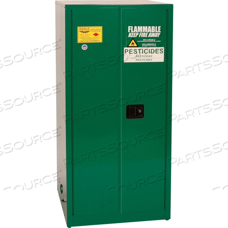 EAGLE PESTICIDE SAFETY CABINET WITH SELF CLOSE - 60 GALLON 