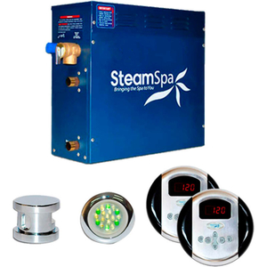 STEAMSPA ROYAL STEAM GENERATOR PACKAGE, 9KW, POLISHED CHROME by Spa World Corporation