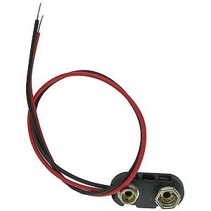 BATTERY CONNECTOR, NICKEL PLATED BRASS CONTACT, PVC INSULATION, VINYL COVER, 9 V, MEETS UL, CSA by Approved Vendor