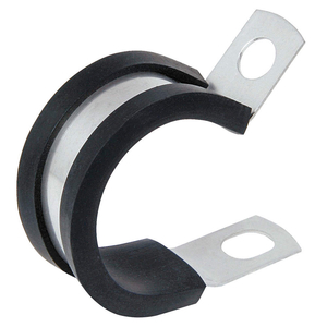CLAMP, STEEL, BLACK, 1/4 IN CABLE CLAMPING DIA., 1/2 IN CLAMP BAND WD by KMC