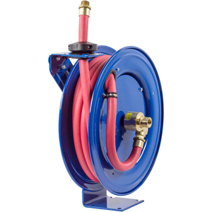 3/4"X25' 300 PSI SPRING RETRACTABLE FUEL DELIVERY STEEL HOSE REEL by Coxreels