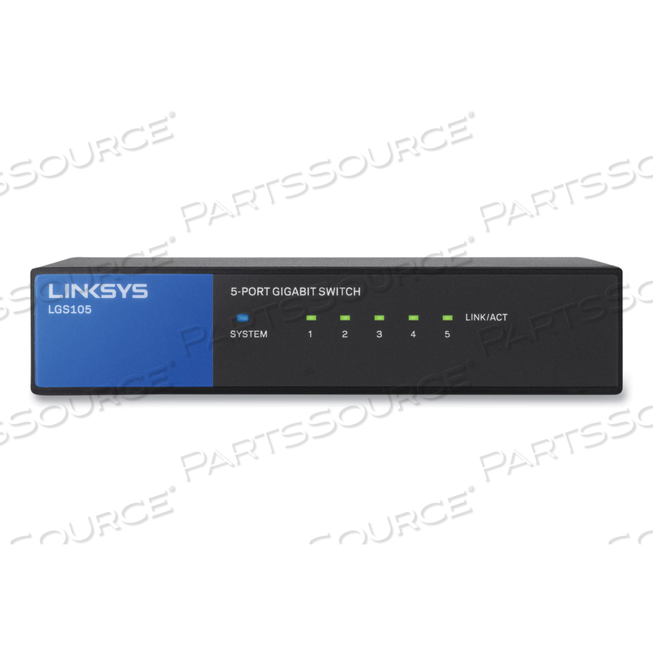 LINKSYS BUSINESS LGS105 - SWITCH - UNMANAGED - 5 X 10/100/1000 - DESKTOP - AC 100/230 V by Linksys