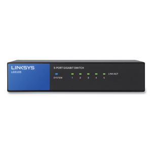 LINKSYS BUSINESS LGS105 - SWITCH - UNMANAGED - 5 X 10/100/1000 - DESKTOP - AC 100/230 V by Linksys