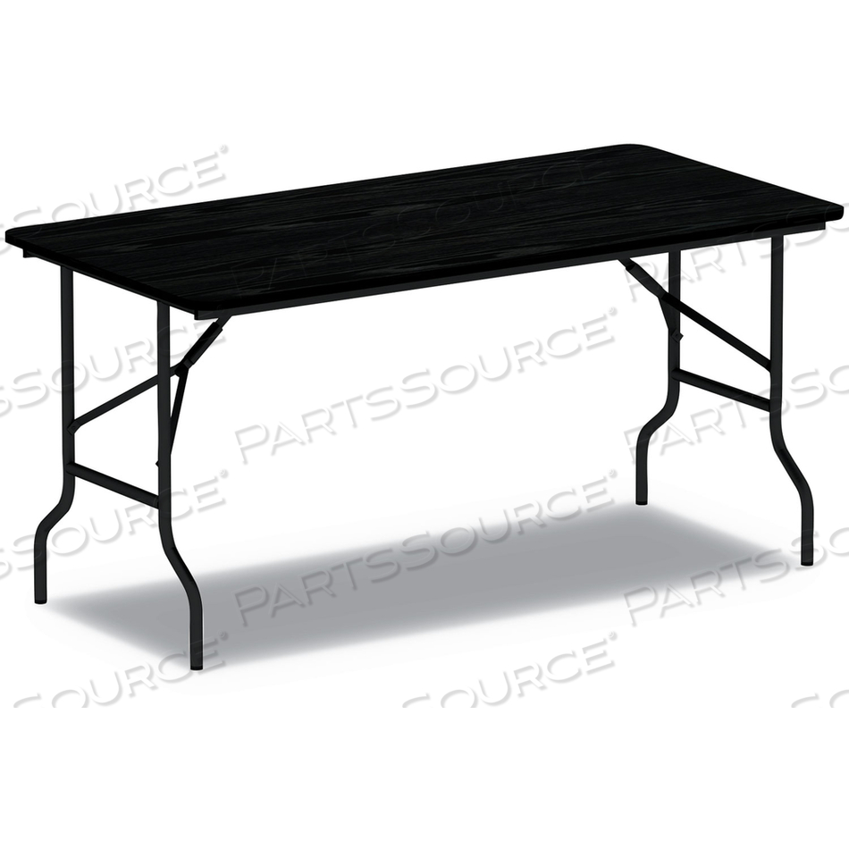 WOOD FOLDING TABLE, RECTANGULAR, 71.88W X 29.88D X 29.13H, BLACK 