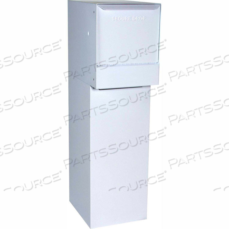 THRU-WALL PACKAGE DROP VAULT PLUS DVWM0062SA W/BOTTOM HOLD REAR ACCESS - WHITE by Dvault Company