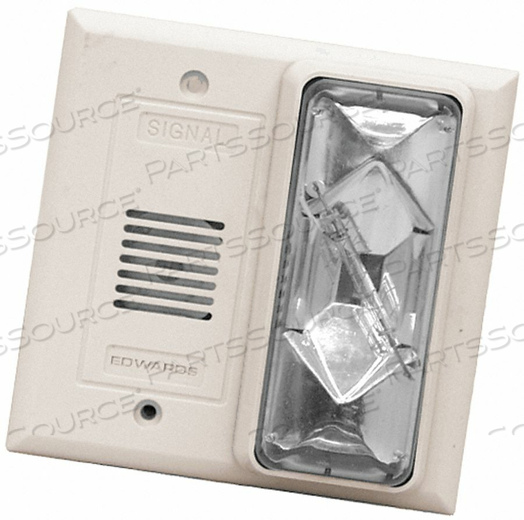 BUZZER/STROBE CLEAR 4-1/2 H 120VAC by Edwards Signaling