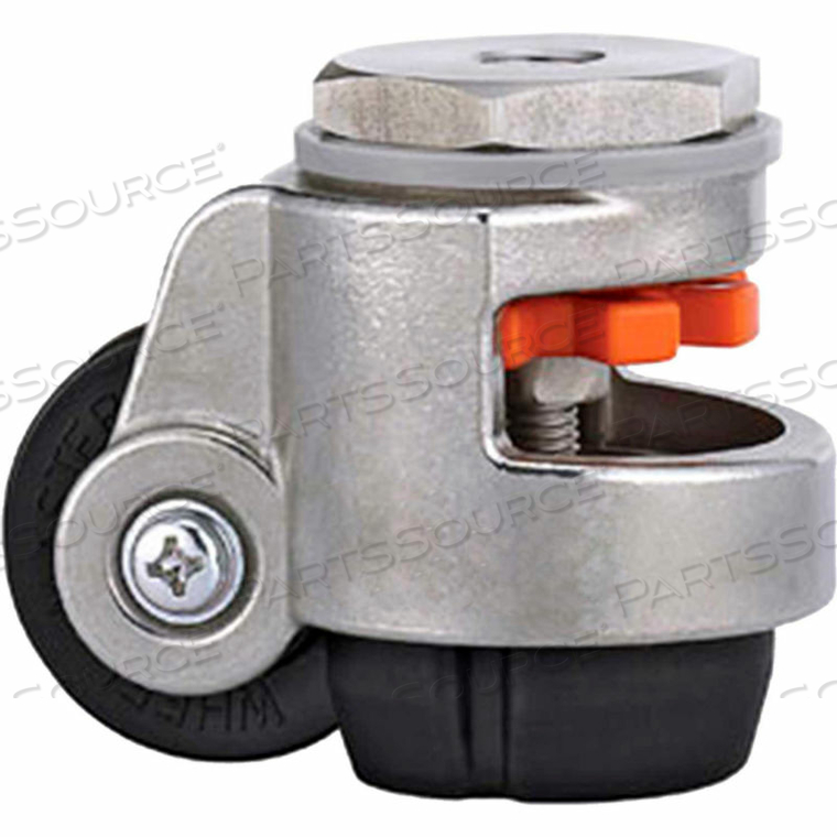 STAINLESS STEEL LEVELING CASTER - 110 LB. CAPACITY - STEM MOUNTED 