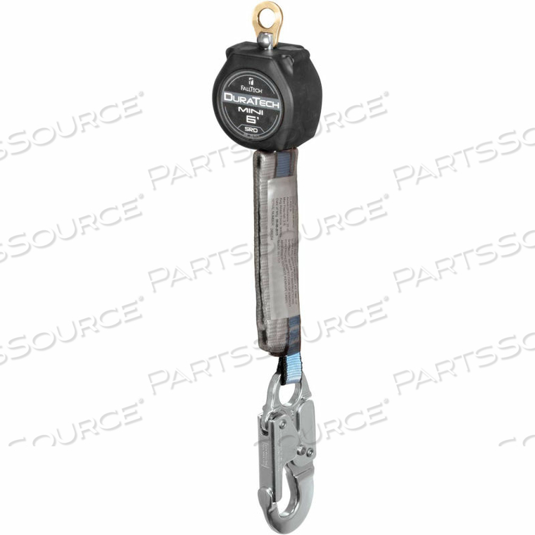 DURATECH 6' MINI SRD SINGLE-LEG, W/ SWIVEL EYE & ALUMINUM SNAP HOOK by Falltech