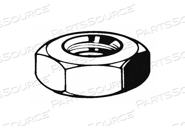 JAM NUT, 1/4"-20 THREAD, 1/2 IN HEX WD, 11/64 IN HEX HT, STEEL, GRADE A, ZINC PLATED by Fabory