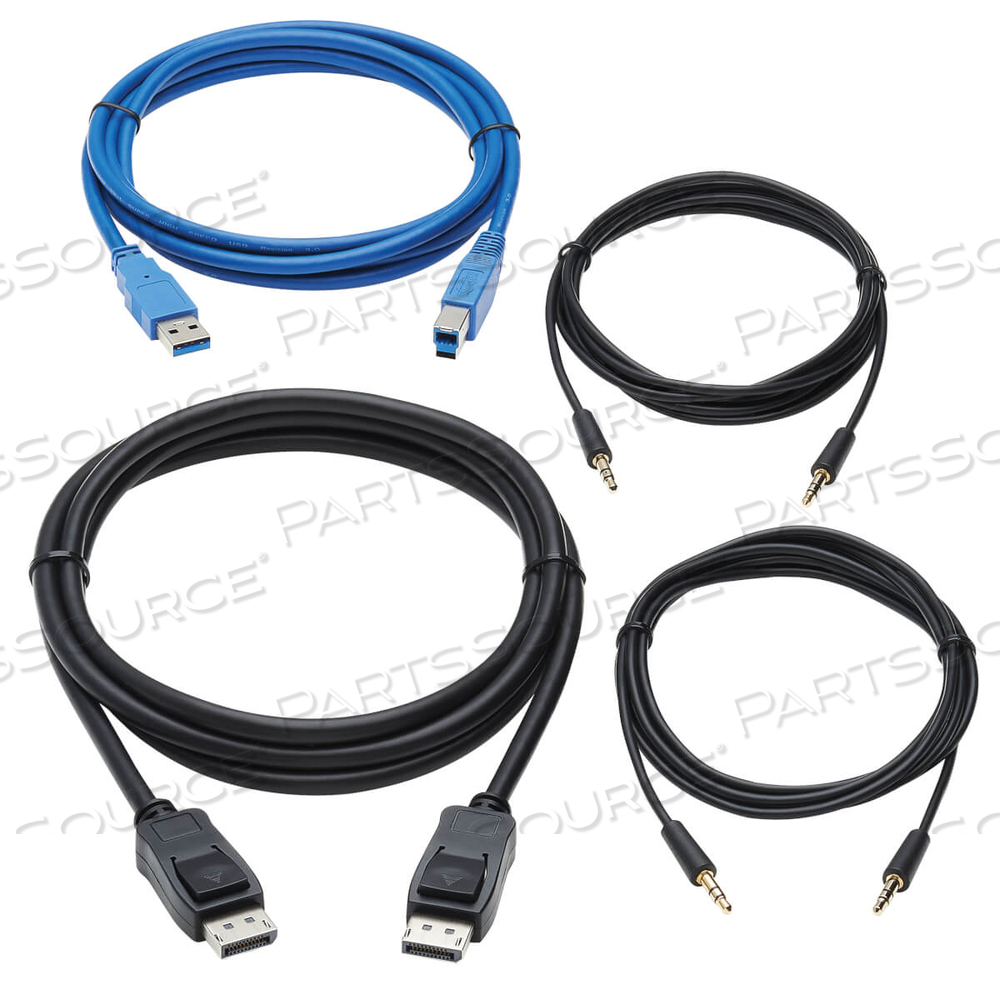 DISPLAYPORT KVM CABLE KIT B005-DPUA2-K AND B005-DPUA4 4K 10FT by Tripp Lite