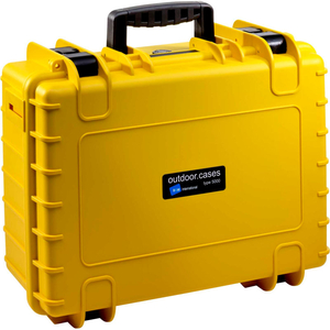 MEDIUM OUTDOOR WATERPROOF CASE W/ RECONFIGURABLE PADDED DIVIDER INSERT 18-1/2"LX14-1/2"W, YELLOW by B&W North America