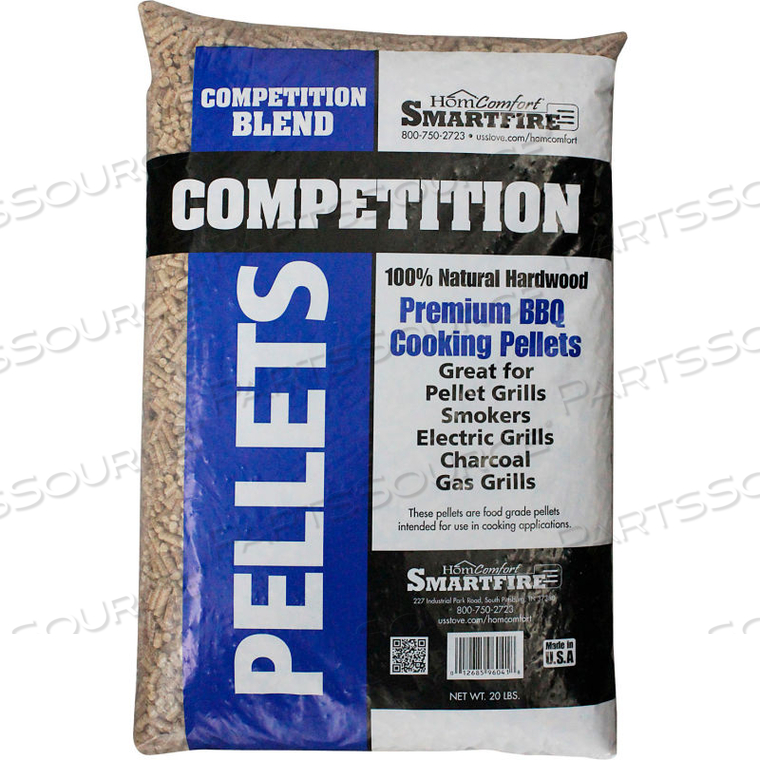 COMPETITION WOOD COOKING PELLETS - 20 LB. 