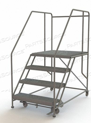 MOBILE 4 STEP STEEL 36"W X 36"L WORK PLATFORM LADDER - 800 LB. CAPACITY by Tri-Arc