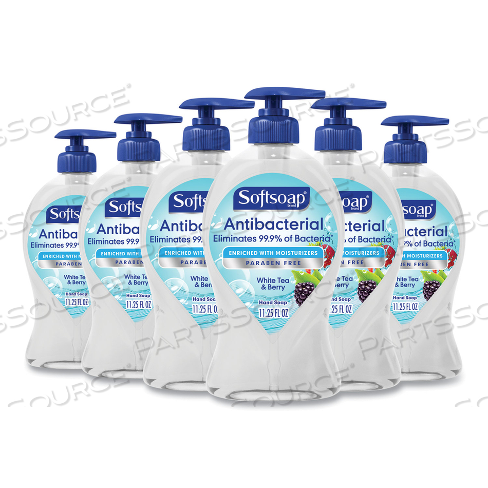 ANTIBACTERIAL HAND SOAP, WHITE TEA AND BERRY FUSION, 11.25 OZ PUMP BOTTLE by Softsoap ANTIBACTERIAL HAND SOAP, WHITE TEA AND BERRY FUSION, 11.25 OZ PUMP BOTTLE by Softsoap
