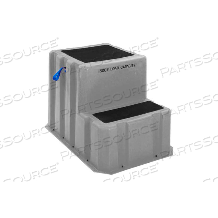 2 STEP PLASTIC STEP STAND EXTRA LARGE - GRAY 25-1/2"W X 33"D X 24"H by US Roto Molding 2 STEP PLASTIC STEP STAND EXTRA LARGE - GRAY 25-1/2"W X 33"D X 24"H by US Roto Molding