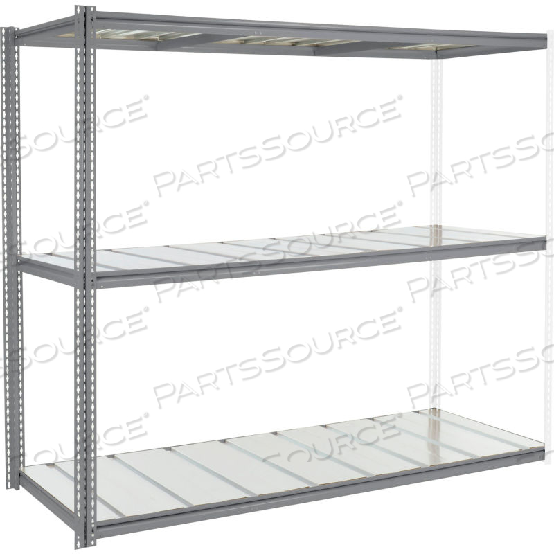 HIGH CAPACITY ADD-ON RACK 96X36X963 LEVELS STEEL DECK 800LB PER LEVEL GRY 