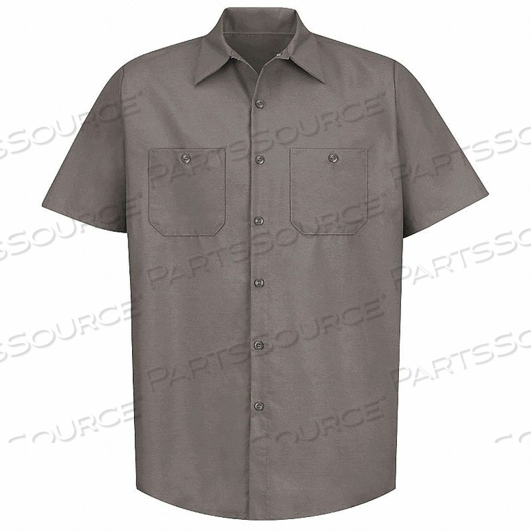 MENS SS GRAY POPLIN WORK SHIRT S by VF Imagewear, Inc.