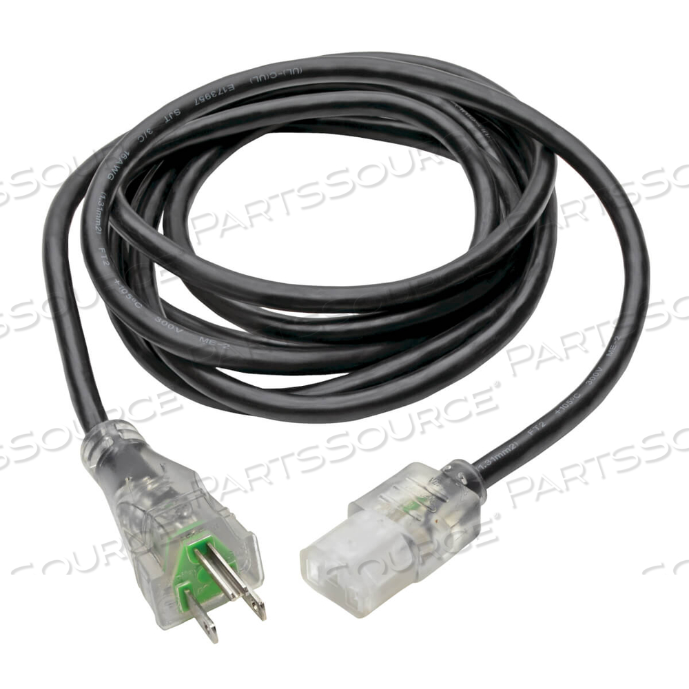HOSPITAL MEDICAL POWER CORD 13A 16AWG 5-15P C13 CLEAR 6' 6FT by Tripp Lite