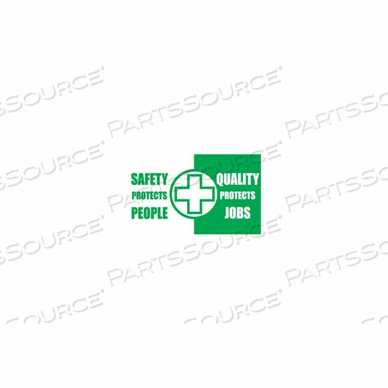 BANNER, SAFETY PROTECTS PEOPLE QUALITY PROTECTS JOB, 3FT X 5FT by National Marker Company
