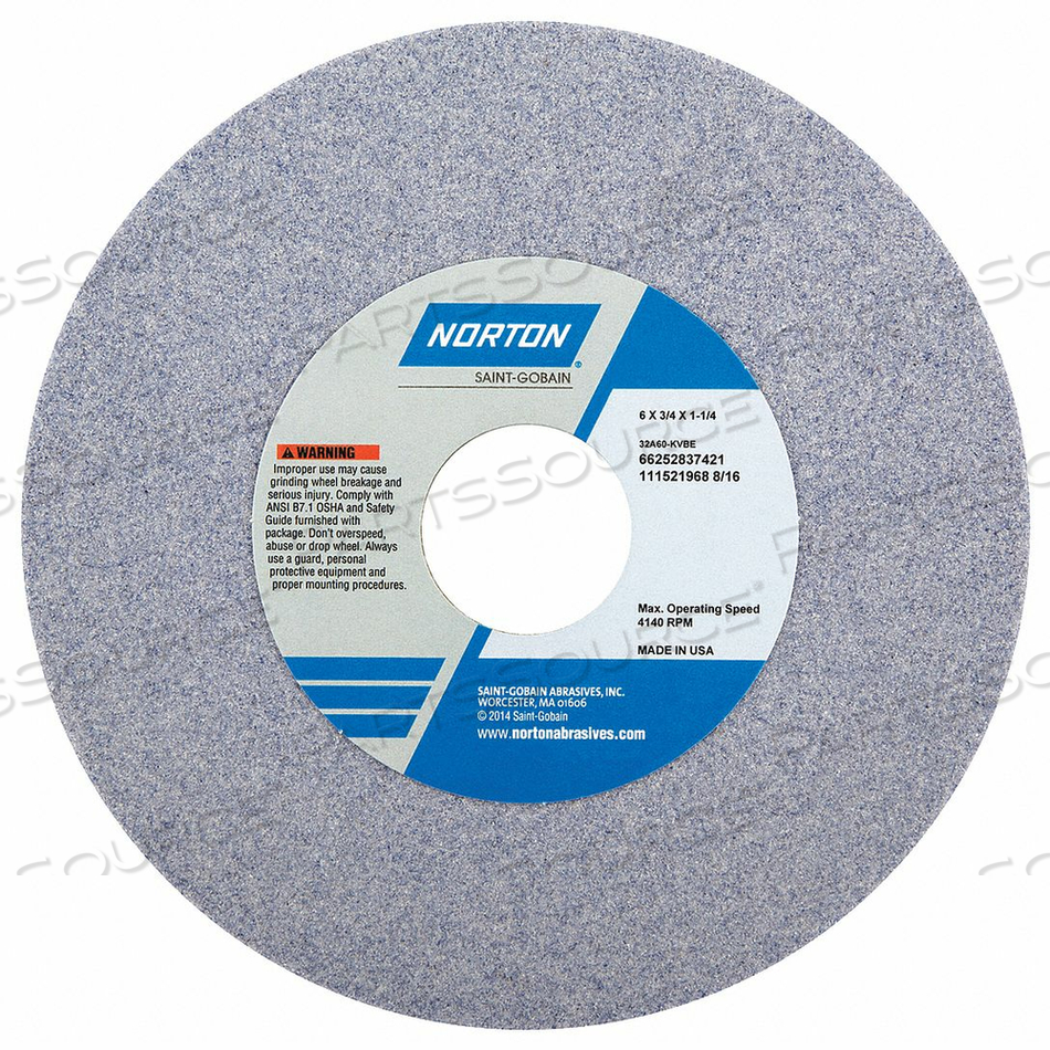 GRINDING WHEEL T1 6X3 4X1 1 4 AO 60G PK5 By Norton Saint Gobain Abrasives grinding-wheel-t1-6x3-4x1-1-4-ao-60g-pk5-by-norton-saint-gobain-abrasives