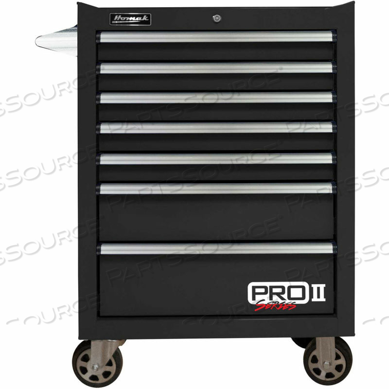 PRO II SERIES 27"W X 24-1/2"D X 39"H 7 DRAWER BLACK ROLLER TOOL CABINET by Homak Manufacturing