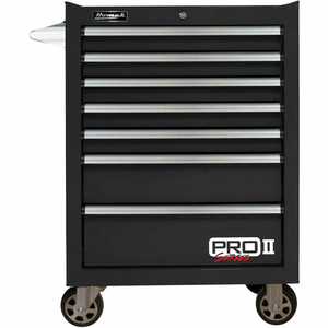 PRO II SERIES 27"W X 24-1/2"D X 39"H 7 DRAWER BLACK ROLLER TOOL CABINET by Homak Manufacturing